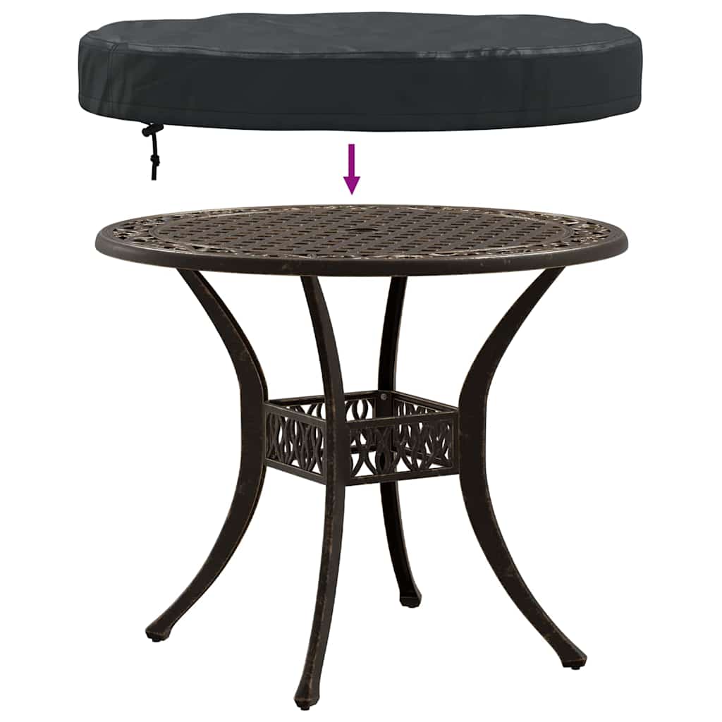 vidaXL Copertura per Tavolo da Esterno 82 x 82 x 10 cm Tessuto 210D