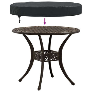 vidaXL Copertura per Tavolo da Esterno 82 x 82 x 10 cm Tessuto 210D
