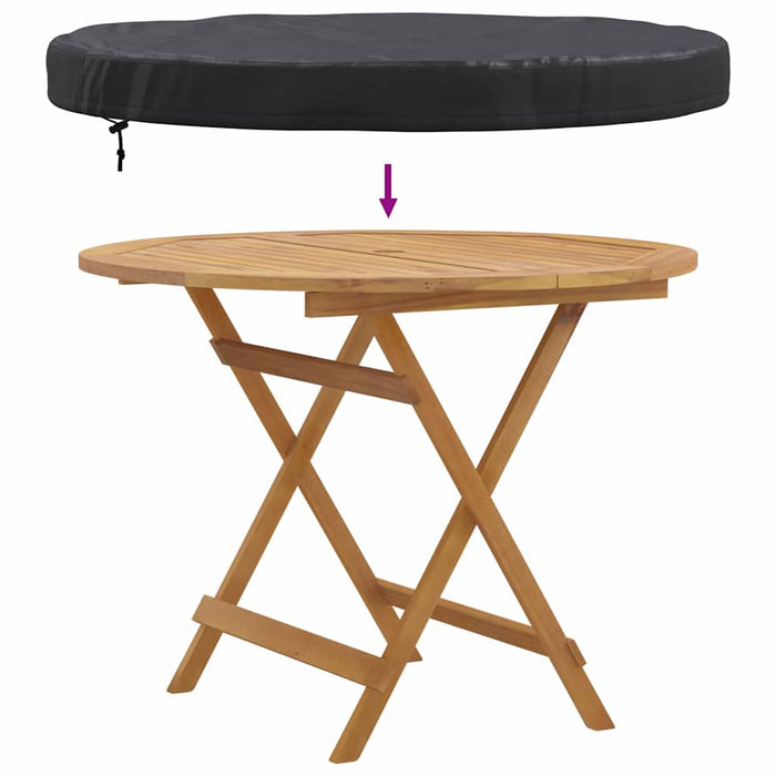 vidaXL Copertura per Tavolo da Esterno 92 x 92 x 10 cm Tessuto 210D