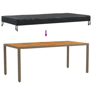 vidaXL Copertura per mobili da esterno 202 x 92 x 15 cm