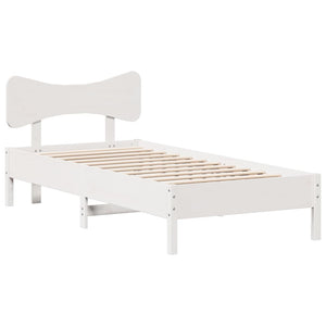 vidaXL Letto senza Materasso Bianco 90x190 cm in Legno Massello Pino