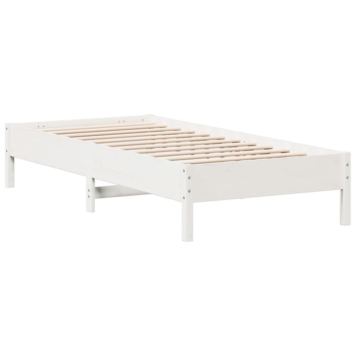 vidaXL Letto senza Materasso Bianco 90x190 cm in Legno Massello Pino