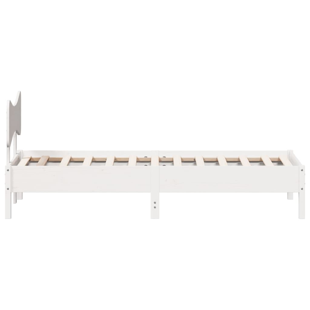 vidaXL Letto senza Materasso Bianco 90x190 cm in Legno Massello Pino