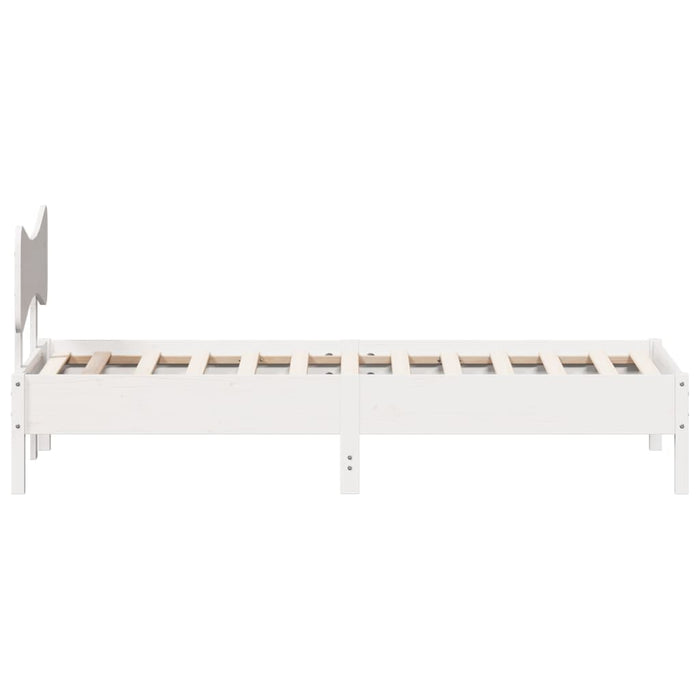 vidaXL Letto senza Materasso Bianco 90x190 cm in Legno Massello Pino