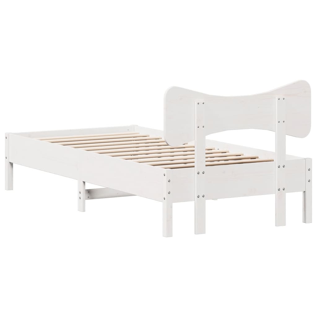 vidaXL Letto senza Materasso Bianco 90x190 cm in Legno Massello Pino