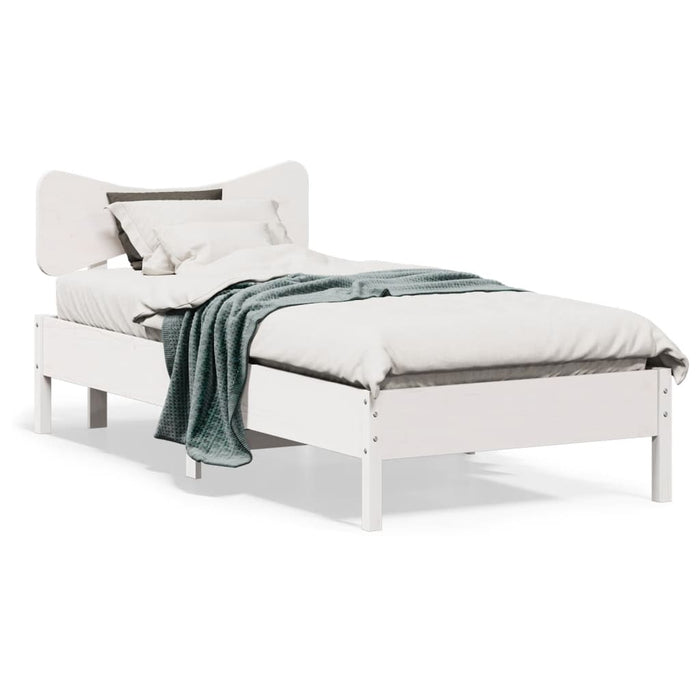 vidaXL Letto senza Materasso Bianco 90x190 cm in Legno Massello Pino