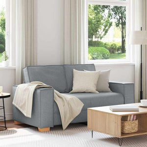 Divano a 2 posti Grigio chiaro 120 cm in tessuto