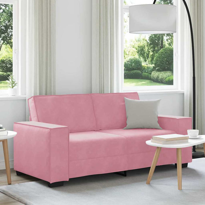 vidaXL Divano a 2 Posti Rosa 140 cm in Velluto