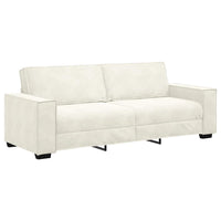 Divano a 3 Posti Crema 180 cm in Velluto