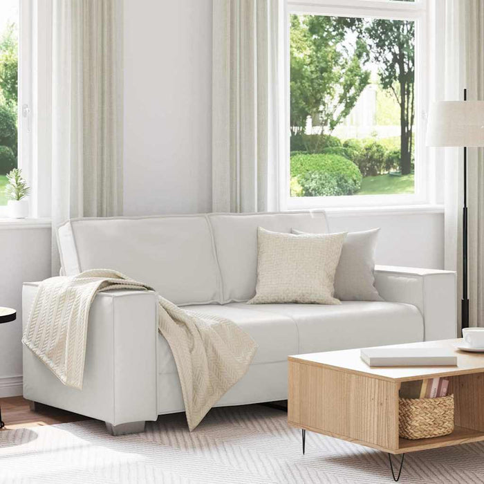 Loveloss Sofa 140 cm con cuscino Bianco Pelle sintetica 4105057
