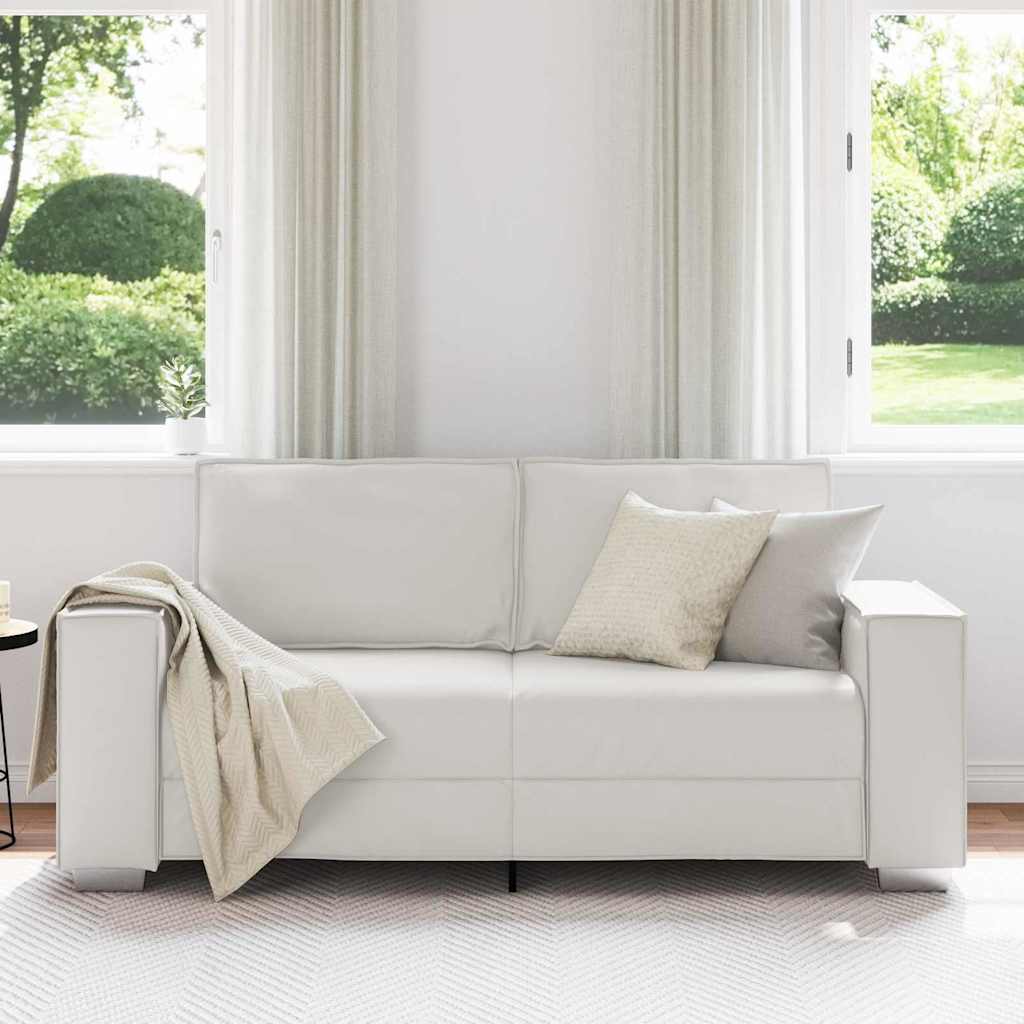 Loveloss Sofa 140 cm con cuscino Bianco Pelle sintetica 4105057