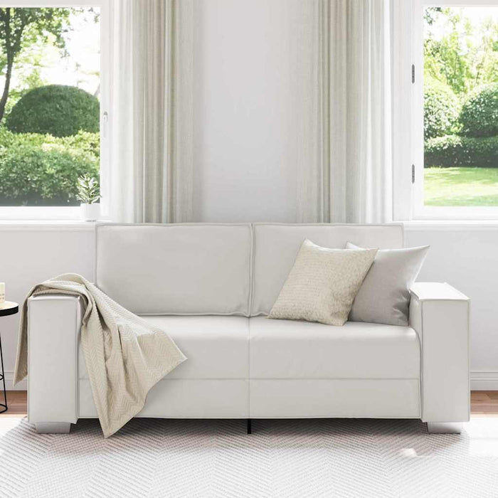 Loveloss Sofa 140 cm con cuscino Bianco Pelle sintetica 4105057
