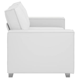 Loveloss Sofa 140 cm con cuscino Bianco Pelle sintetica 4105057