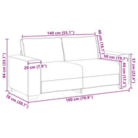 Loveloss Sofa 140 cm con cuscino Bianco Pelle sintetica 4105057
