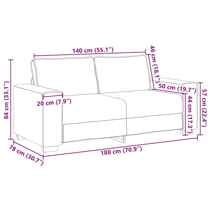 Loveloss Sofa 140 cm con cuscino Bianco Pelle sintetica 4105057