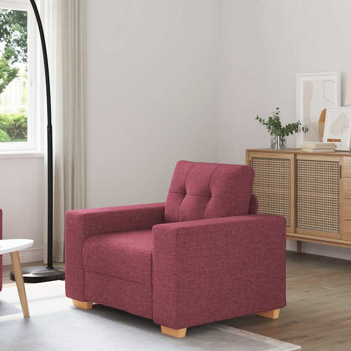 vidaXL Poltrona Rosso Vino 60 cm in Tessuto