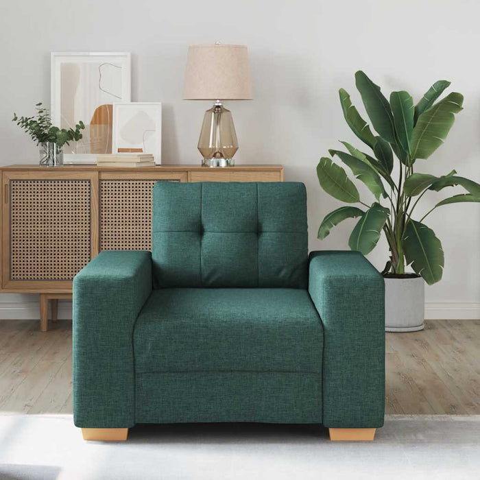 vidaXL Divano Sedia Verde Scuro 60 cm in Tessuto