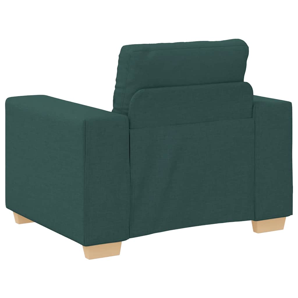 vidaXL Divano Sedia Verde Scuro 60 cm in Tessuto