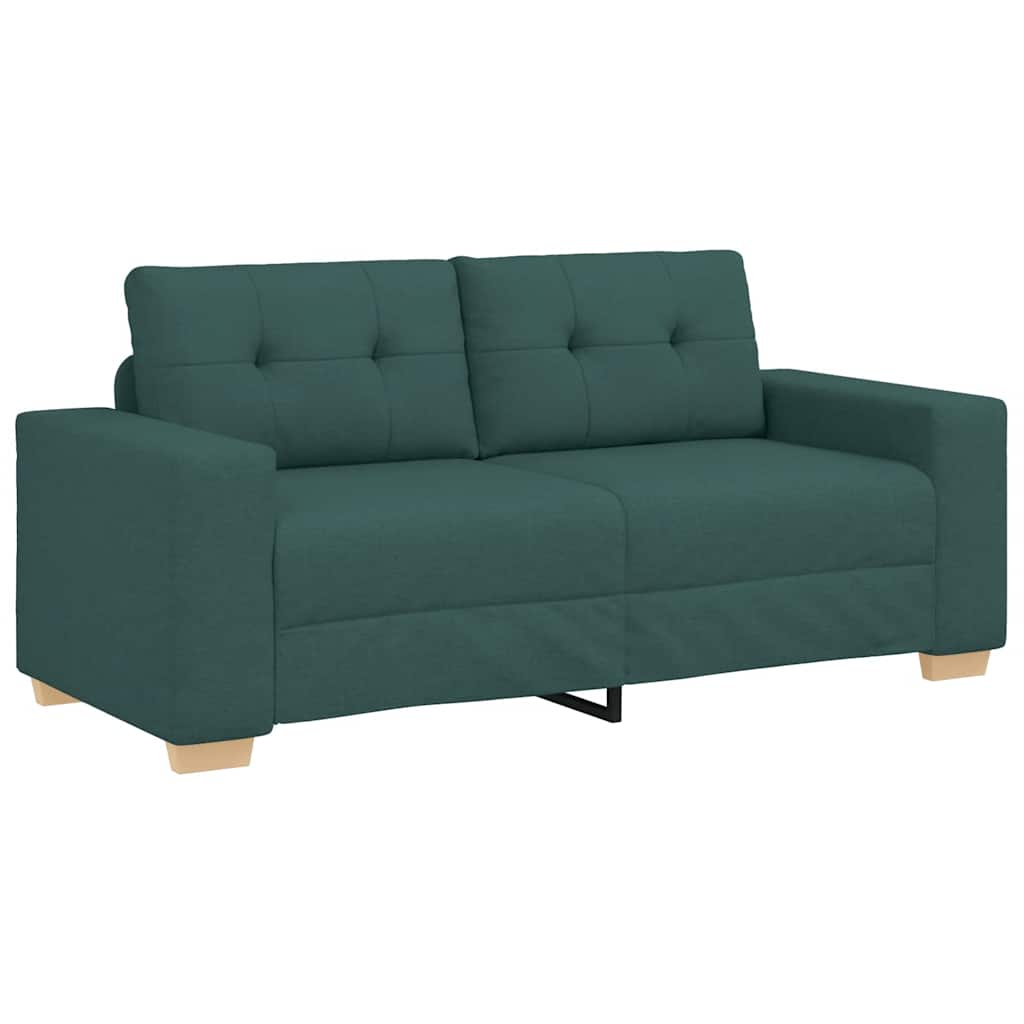 vidaXL Divano Divanetto Verde Scuro 140 cm in Tessuto