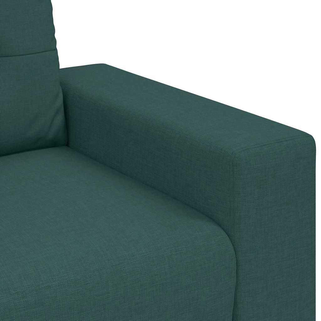 vidaXL Divano Divanetto Verde Scuro 140 cm in Tessuto