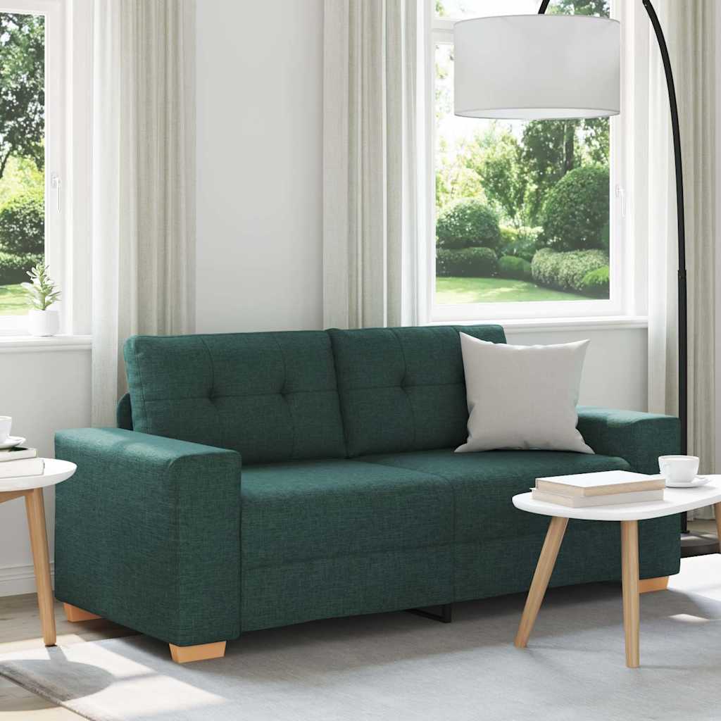 vidaXL Divano Divanetto Verde Scuro 140 cm in Tessuto