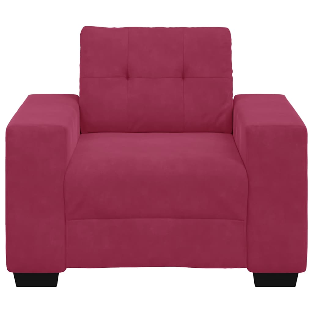 Divano Sedia Rosso Vino 60 cm Velluto 4105102