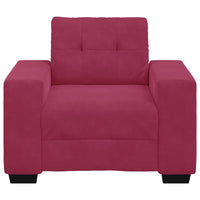 Divano Sedia Rosso Vino 60 cm Velluto 4105102