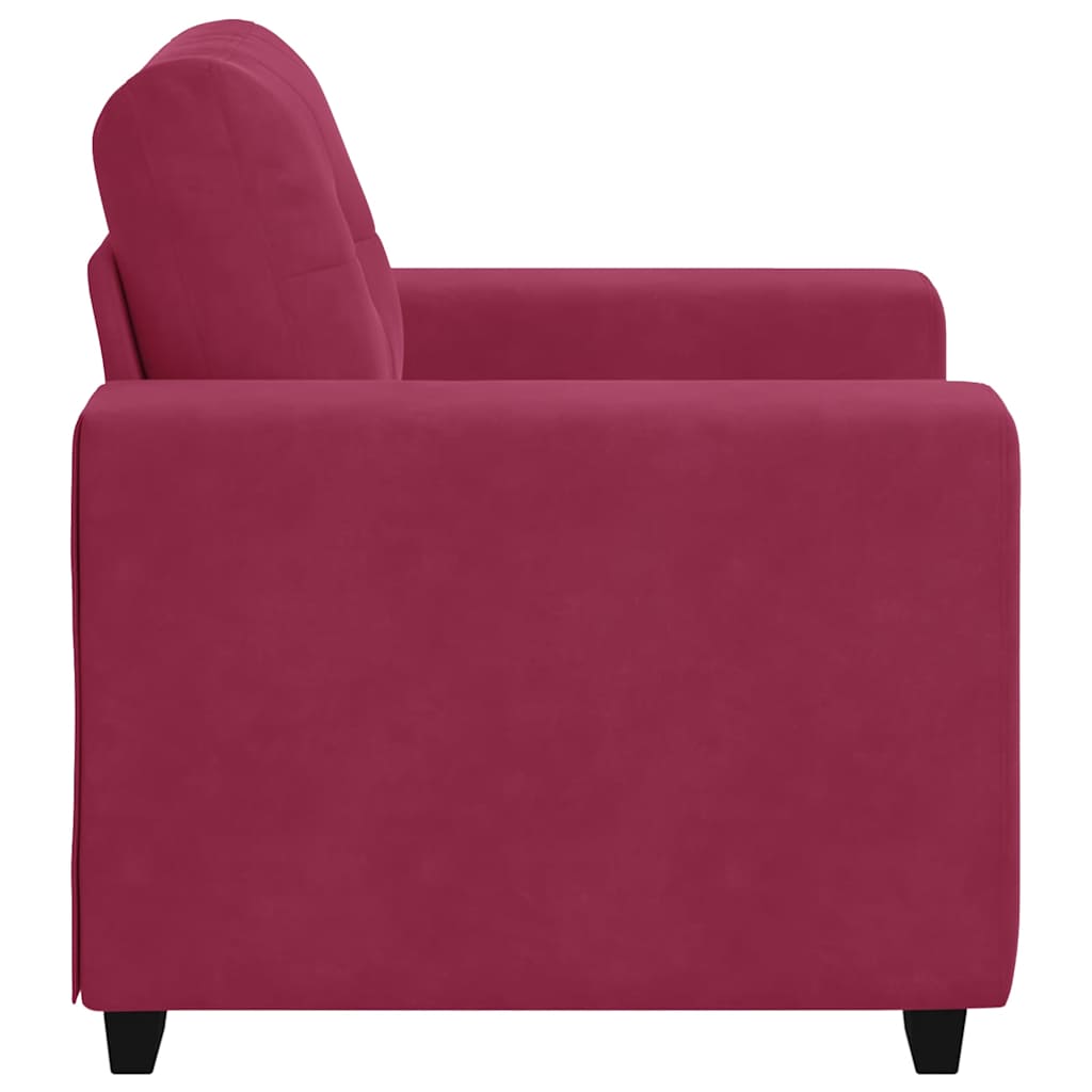 Divano Sedia Rosso Vino 60 cm Velluto 4105102