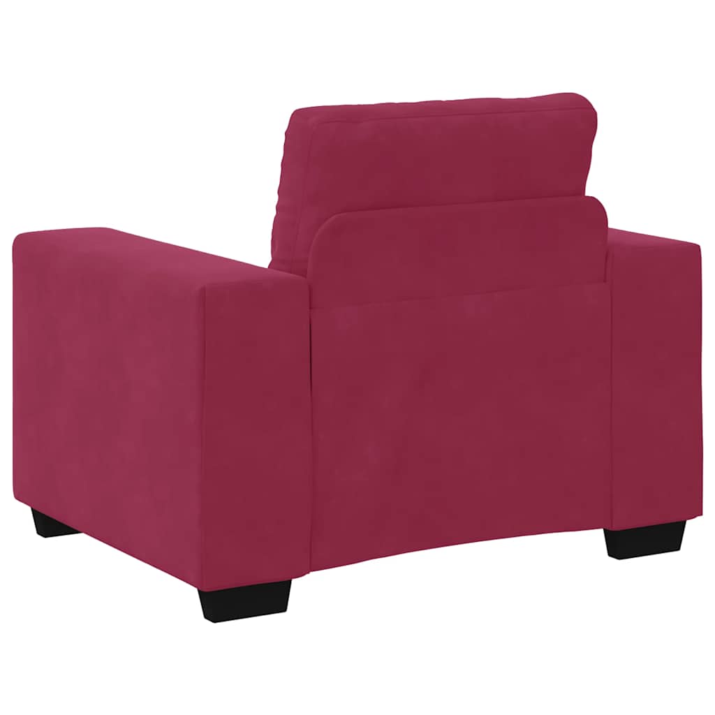 Divano Sedia Rosso Vino 60 cm Velluto 4105102