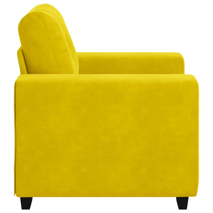 vidaXL Divano Sedia Giallo 60 cm Velluto