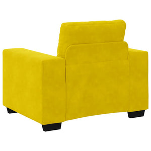 vidaXL Divano Sedia Giallo 60 cm Velluto