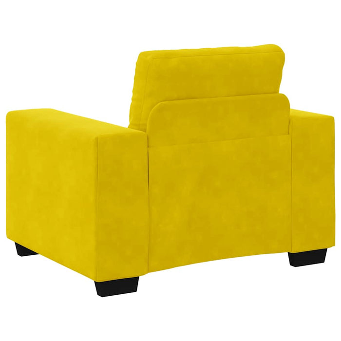 vidaXL Divano Sedia Giallo 60 cm Velluto