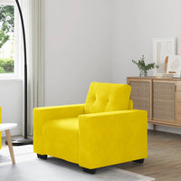 vidaXL Divano Sedia Giallo 60 cm Velluto