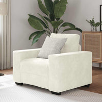 vidaXL Divano Sedia Crema 60 cm Velluto