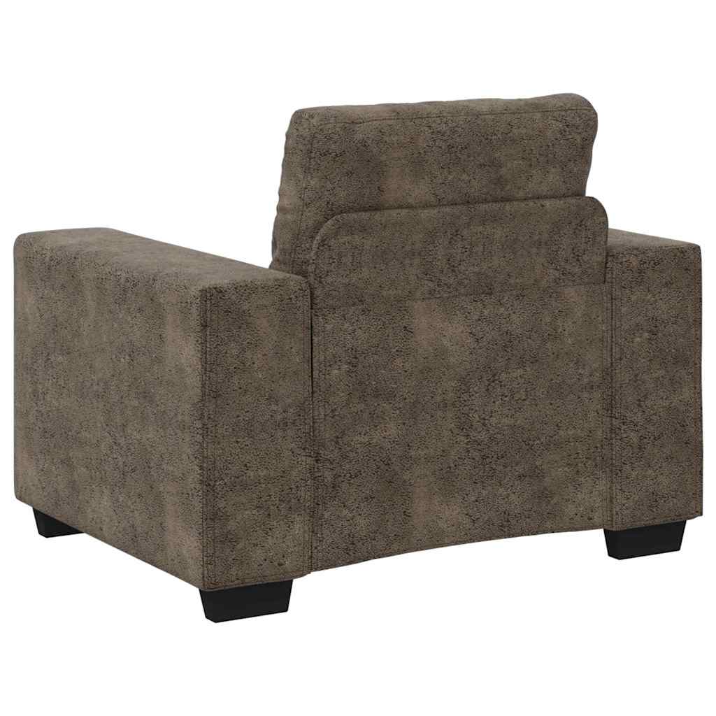 Poltrona Sofa con cuscino Grigio scuro Pelle sintetica 4105109