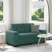 Divano a due posti con cuscino-Sofa 2 Posti Verde scuro Velluto