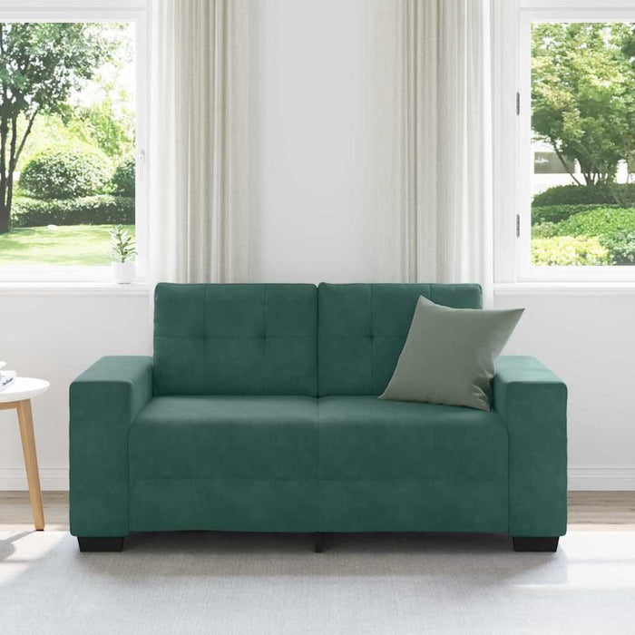 vidaXL Divano Divanetto Verde Scuro 120 cm Velluto