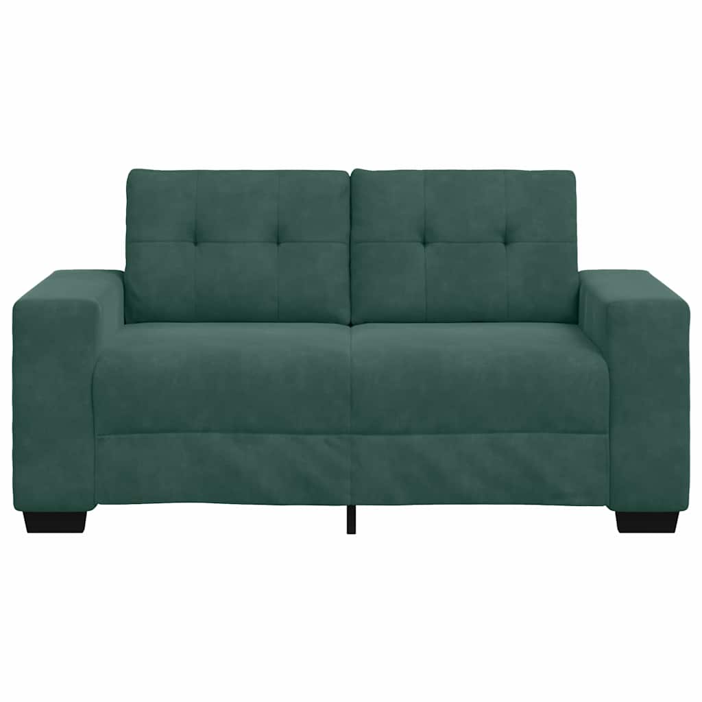 | Divano a due posti | con cuscino Verde scuro Velluto 4105112