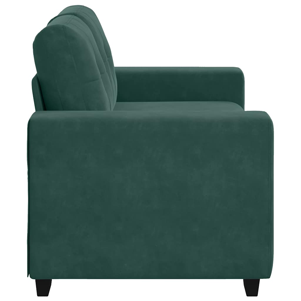 vidaXL Divano Divanetto Verde Scuro 120 cm Velluto