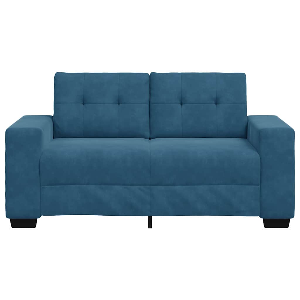 vidaXL Divano Divanetto Blu 120 cm in Velluto