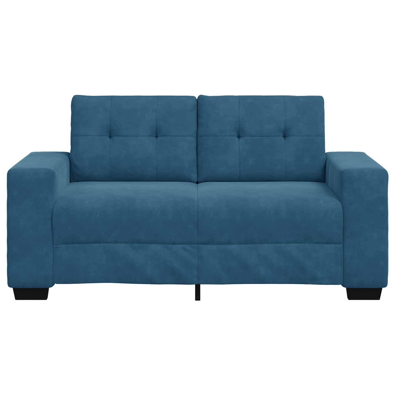 | Divano a due posti | con cuscino Blu Velluto 4105119