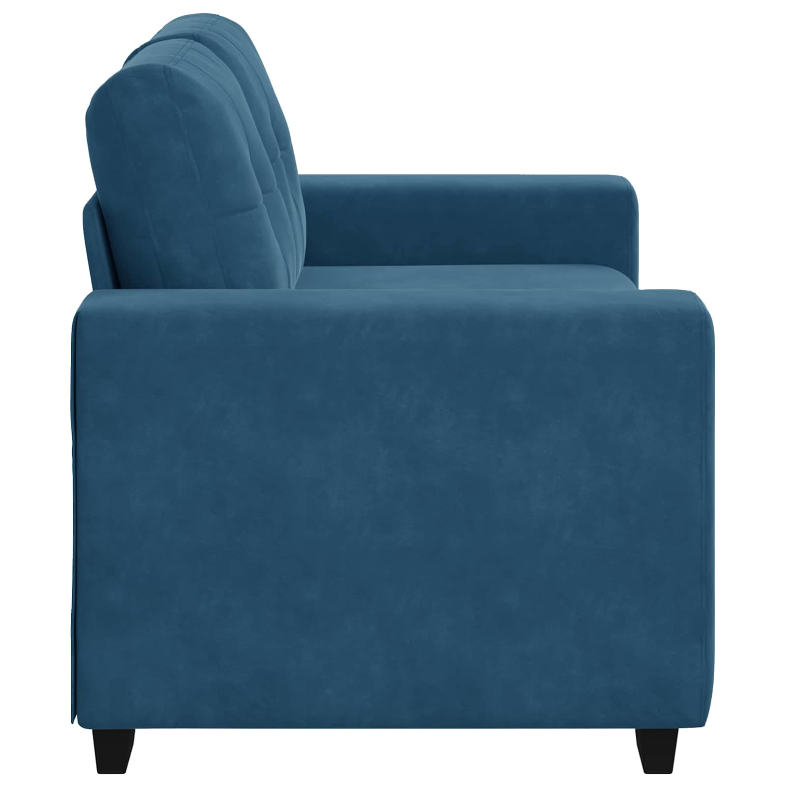 Divano a due posti con cuscino-Sofa 2 Posti Blu Velluto