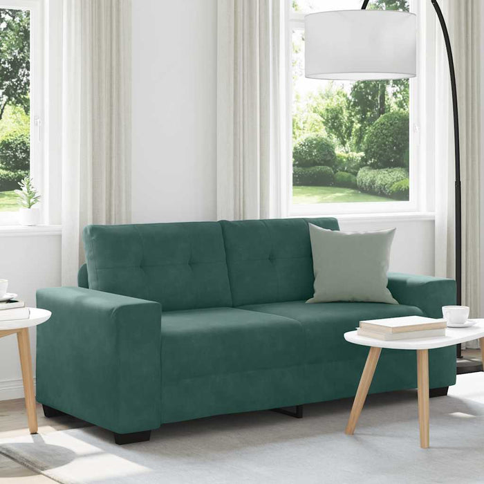 vidaXL Divano Divanetto Verde Scuro 140 cm in Velluto