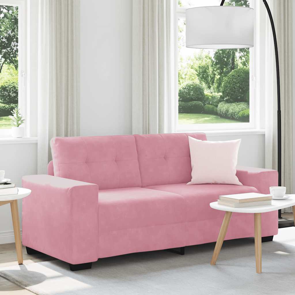 vidaXL Divano Divanetto Rosa 140 cm in Velluto