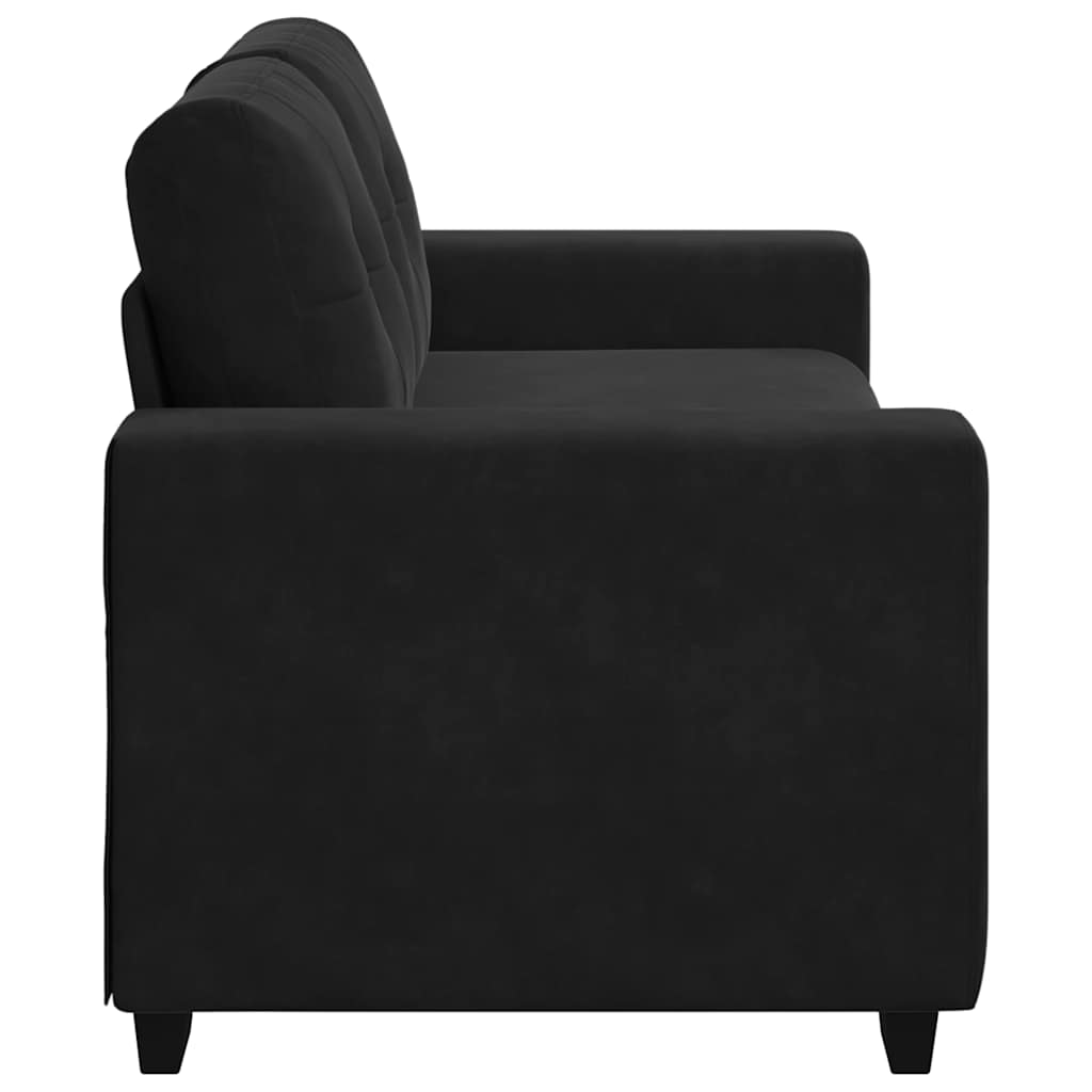 vidaXL Divano Divanetto Nero 140 cm in Velluto