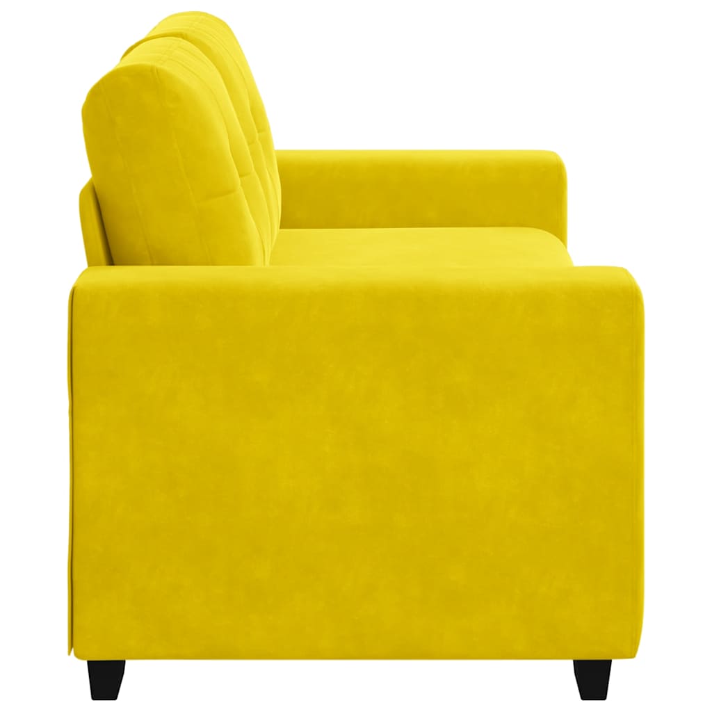 Divano Divanetto Giallo 140 cm in Velluto