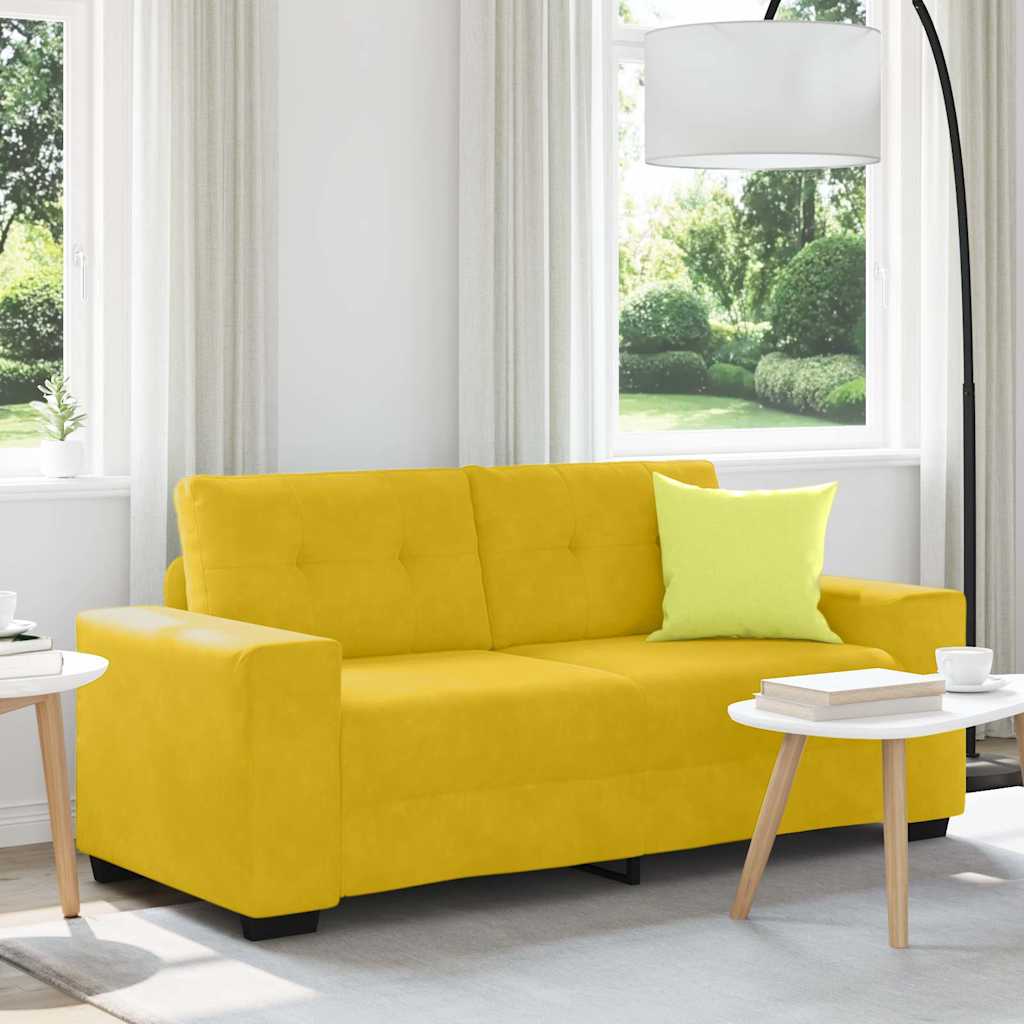 Divano Divanetto-Sofa Giallo 140 cm in Velluto