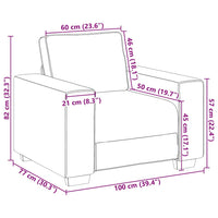 vidaXL Poltrona Marrone 60 cm in Tessuto