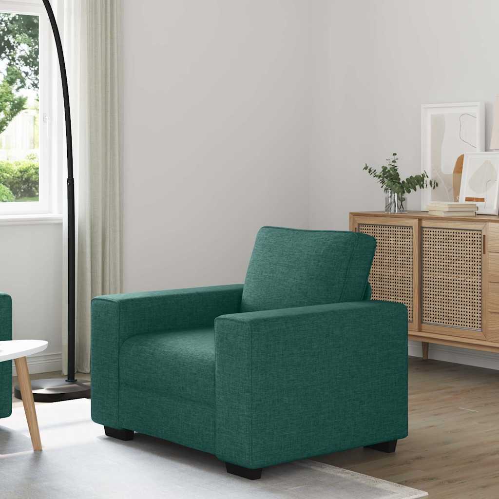 vidaXL Poltrona Verde Scuro 60 cm in Tessuto
