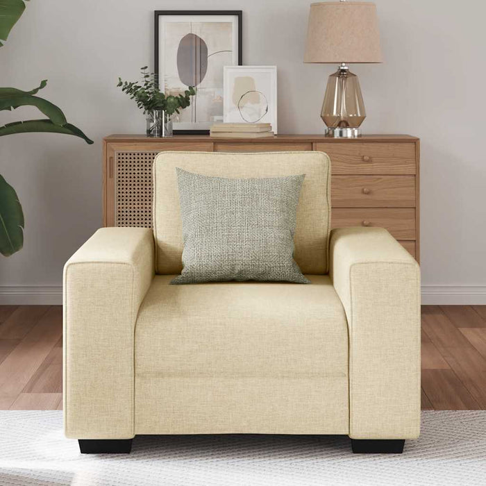 vidaXL Poltrona Crema 60 cm in Tessuto